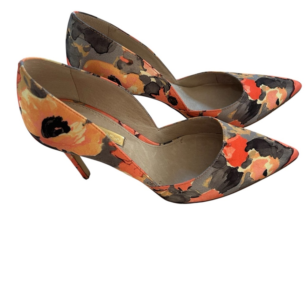 Louise et Cie Hermosah Multi Color Ariel Floral Satin Pumps